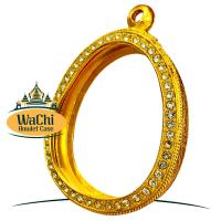 ราคา กรอบพระงานทองสูตรฝังเพชร ทรงปิดตาพิมพ์ใหญ่ ขนาดหน้าจอ 2 9x3 6 cm No 00551 (24549448623)