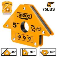 ราคา INGCO แม่เหล็กขนาด 5 นิ้ว แม่เหล็กจับฉาก รุ่น AMWH75051 ทำมุมได้ 45 90 135 เหมาะสำหรับงานเชื่อมโลหะเมื่อต้องการเข้ามุมฉากต่างๆ (25226419481)