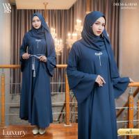 ราคา เดรสพร้อมฮิญาบ มีเชือกผูกเอว ชุดเดรสอิสลาม ใส่ออกงานสวยมาก เพิ่มความหรูด้วยเพชร IN49วาริสมุสลิม (26298410959)