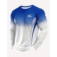 ราคา ผู้ชาย เสื้อยืดแขนยาวไล่สี MIZUNO 2025 เสื้อยืดแห้งเร็วสำหรับออกกำลังกาย เสื้อยืดแขนยาวระบายอากาศสำหรับวิ่ง (25732178920)