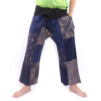 ราคา กางเกงเลผ้าตัดต่อ กางเกงเลผ้าพื้นเมือง กางเกงขาก๋วย Size M (20792350201)