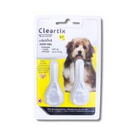 ราคา แพ็คเกจใหม่ Cleartix Spot On เคลียร์ติ๊กซ์ ผลิตภัณฑ์กำจัดเห็บหมัด สำหรับสุนัข แบบหยดหลัง 1 แผง 2 หลอด (22730790806)