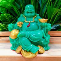 ราคา พระสังกัจจายน์ นั่งบัลลังก์เปิดทางรวย ขนาดหน้าตัก 5 นิ้ว สูง 18ซม สีเขียวหยก เนื้อเรชิ่นเกรด A บูชาเสริมทรัพย์สินเงินทอง (18430950833)