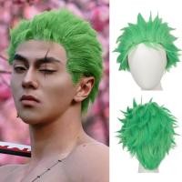 ราคา สั้นวิกผมสีเขียวสําหรับชายแสงหญ้าสีเขียววิกผม Zoro วิกผมเด็กสังเคราะห์ทนความร้อนปาร์ตี้ฮาโลวีนคอสเพลย์วิกผม (25851001050)