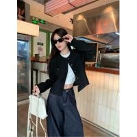 ราคา เสื้อแจ็คเก็ตลายสก็อตสไตล์เกาหลีสำหรับผู้หญิง ทรงหลวม สั้น คอกลม แขนยาว สีพื้น ทรงปกติ เสื้อคลุมกันหนาว (22986961430)