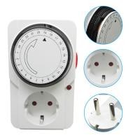 ราคา Big promotion 24 Hour Cyclic Timer Switch Kitchen Timer Outlet Loop Timing Socket Mechanical Timer 230VAC 3500W 16A UK EU Plug (23570002021)