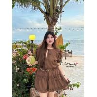 ราคา ชุดเซต 2 ชิ้นสาวอวบ ผ้าไหมซูการ์ ดีเทลออกแบบสำหรับสาวหวาน เสื้อแขนตุ๊กตา กระโปรงแบ่งชั้นน่ารักมาก สาวพลัสไซส์ก็สวยได้ (26139930674)