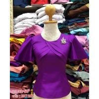 ราคา เสื้อไหมลาวอัดกาว มีอก 32 50 ราคาเฉพาะเสื้อ ชุดไทยบรรเจิดแบรนด์ (12371568829)
