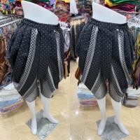 ราคา โจงกระเบนสำเร็จรูป สีดำ เทาดำ ใส่ไม่พอง ทรงผู้ชายใส่หล่อ ผู้หญิงใส่สวย (25851593185)