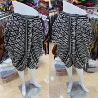 ราคา โจงกระเบนสำเร็จรูป สีดำ เทาดำ ใส่ไม่พอง โจงกระเบนเอวยางยืด มีซิป ตระขอหน้า (25851412309)