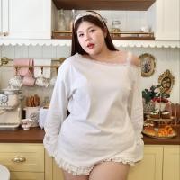 ราคา JARINYA S L เสื้อปาดไหล่แต่งลูกไม้ ปัก JY (26452045965)