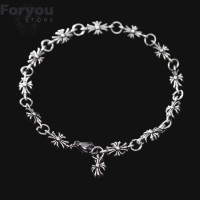 ราคา CHROME HEARTS สร้อยข้อมือ ลายดอกไม้ หรูหรา สร้อยข้อมือโครมฮาร์ท ฟรีกล่องใส่แบบใส (22725106676)