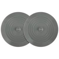ราคา 2 Pack Bathtub Stopper 6 Inches Large Silicone Tub Stopper Flat Suction Drain Covers Bath Plug for Tub Kitchens Bathrooms and Laundry Gray (13789554744)