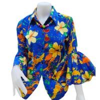 ราคา เสื้อทองกวาวลายดอกแขนกระดิ่ง เสื้อแฟชั่นย้อนยุคหญิง เสื้อรำวงย้อนยุค เสื้อลายดอกตรีมงานวัด (126228678065)