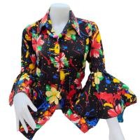 ราคา เสื้อทองกวาวลายดอกแขนกระดิ่ง เสื้อแฟชั่นย้อนยุคหญิง เสื้อรำวงย้อนยุค เสื้อลายดอกตรีมงานวัด (126228678046)