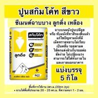 ราคา แบ่งขาย 125 กิโล ปูนสกิมโค้ท สีขาว ปูนลูกดิ่งเหลือง สำหรับฉาบตกแต่งผิวบาง (24668646570)