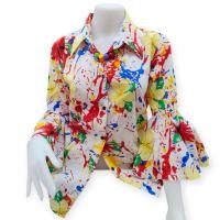 ราคา เสื้อทองกวาวลายดอกแขนกระดิ่ง เสื้อแฟชั่นย้อนยุคหญิง เสื้อรำวงย้อนยุค เสื้อลายดอกตรีมงานวัด (126228678049)