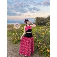 ราคา เซ็ตเกาะอกผูกโบว์ คู่กับกระโปรงลายน้องช้าง งานประยุกต์จากผ้าฝ้ายไทยผ้านิ่มสวมใส่สบาย มีไซส์เล็ก ใหญ่ (25775654323)