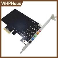 ราคา WHPHous PCI E 5 1 Sound Card Computer PCIE 5 1 Channel 3D Audio 6 Channels 3D Games Music Digital Sound Card PCI Express 5 1 CH 24Bit (24878223229)
