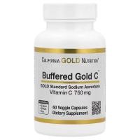 ราคา California Gold Nutrition Buffered Gold C GOLD Standard Sodium Ascorbate Vitamin C 60 Veggie Capsules (25278885477)