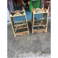 ราคา กรงนกฉลุลาย กรงนกไม้สักลายฉลุ 15 ซี่ สวยยมากก กรงนกหัวจุก พร้อมหัวห้อยกรงลายไทยคะ (12187599706)