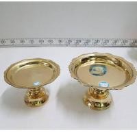 ราคา Brass Byfa F1081ขนาด6นิ้ว F1082ขนาด7นิ้ว โตกหล่อใหม่ พานโตก พานยกสูง พานรองทองเหลือง (4204458843)