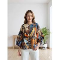 ราคา เสื้อสั้นแขนบอลลูนผ้าคอตตอนอินเดียพิมพ์ลายสวยๆ (26289271634)