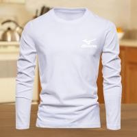 ราคา 2025 MIZUNOเสื้อแขนยาวชาย สีทึบแขนยาวสำหรับผู้ชายแห้งอย่างรวดเร็ว เสื้อยืดแขนยาวระบายอากาศสีดำเสื้อยืดผู้ชาย คอกลม ถัง (25692315979)