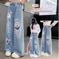 ราคา กางเกงยีนส์ขายาว กางเกงยีนส์พิมพ์ลายการ์ตูนสุดน่ารัก เหมาะสำหรับเด็กผู้หญิง ใส่เที่ยว ใส่ทำกิจกรรมต่างๆ (24808119510)