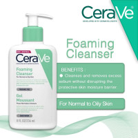 ราคา รับประกันของแท้ Cerave Foaming Blemish Control AcneControl Acne Foaming Cream SA Smoothing Cleanser (126465203634)