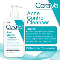 ราคา รับประกันของแท้ Cerave Foaming Blemish Control AcneControl Acne Foaming Cream SA Smoothing Cleanser (126465203637)