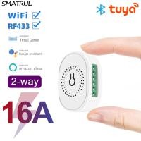 ราคา SMATRUL WiFi and RF433 Smart Wireless Switch16A Light Mini Tuya Smart life APP Support 2 Way Module On Off Timer Light Breaker Voice Control For Google Home Alexa Tmall Genie (10745661346)