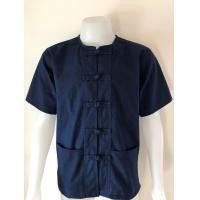 ราคา เสื้อม่อฮ่อม คอกลม กระดุมจีน แขนสั้น สีน้ำเงิน (362225110)