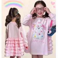 ราคา AY154 ชุดเดรสเด็กผู้หญิง ชมพูฟรุ้งฟริ้ง ลายตุ๊กตาปุย น้องน่ารักมาก เดรสเด็กสไตล์เจ้าหญิง ชมพูพาสเทล กระโปรงชั้นฟรุ้งฟริ้ง (25669665876)