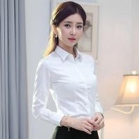 ราคา FAWORK เสื้อเชิ้ตหญิง อ้วน ผอม แขนยาว โพสนี้ 4 สี ขาว ดำ ชมพู ฟ้า ครบไซส์ 32 46 M 5XL (24283605282)