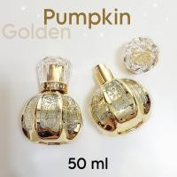 ราคา ขวดน้ำหอมสเปรย์ ทรงฟักทองกลม golden pumpkin สีทอง ขวดเปล่า 50 ml (18204222601)