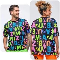 ราคา Zumba Sizzlin ชุดสตรีใหม่เสื้อตาข่ายโอเวอร์ไซส์ตัวหนาสีดำ Z1T00 1258 (25692030003)