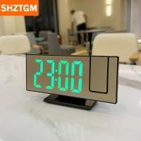 ราคา COD SHZTGM นาฬิกาปลุกฉายภาพที่แขน180 นาฬิกาปลุกอุณหภูมิปลั๊กอิน USB นาฬิกาปลุกแบบดิจิตอลปรับนอนกรนตั้งโต๊ะนาฬิกา LED 12 24ชั่วโมง (25511464468)