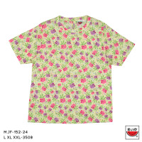 ราคา เสื้อแตงโม SUIKA เสื้อแตงโมคอจีนแขนสั้น ติดกระดุมหลัง ต่อตะเข็บหลังลายดอกไม้ M JF 152 (20692032776)