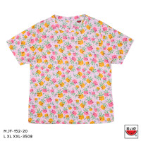 ราคา เสื้อแตงโม SUIKA เสื้อแตงโมคอจีนแขนสั้น ติดกระดุมหลัง ต่อตะเข็บหลังลายดอกไม้ M JF 152 (24608322773)