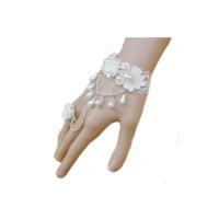 ราคา TANITTgems Vintage Rose Pearls French Lace Bridal Ring Bracelet (1608203)