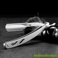 ราคา ด้ามมีดโกนหนวด มีดโกนหนวด แถมฟรี ใบมีดDORCO Cutthroat ด้ามเงิน ใบมีดโกนหนวด มีดโกน มีดพับ มีดโกนสแตนเลส มีดโกนกันคิ้ว ราคาพิเศษ (3616476830)