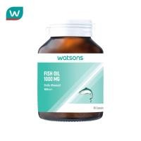 ราคา Watsons วัตสัน ฟิชออยล์ 1000 มก ผลิตภัณฑ์เสริมอาหาร 60 แคปซูล (23835067514)