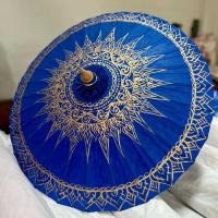 ราคา ร่มเคลือบสีน้ำมัน ลายไทยกนก กันน้ำ ขนาดรัศมี 1417 นิ้ว (24634044807)