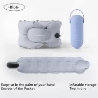ราคา U shaped Inflatable Pillow Manual Inflation Ultra lightweight Travel friendly Portable Inflatable Ring Outdoor Travel (25982446952)