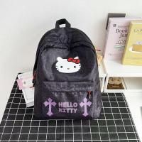ราคา กระเป๋าเป้สะพายหลัง Hello Kitty น่ารักสำหรับเด็กผู้หญิง น้ำหนักเบากันน้ำระบายอากาศได้กระเป๋านักเรียนพิมพ์ลายอะนิเมะและลายกากบาท (126741006902)