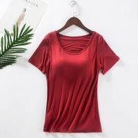 ราคา เสื้อกีฬาแบบมีฟองน้ำในตัว แขนสั้น ผู้หญิง เสื้อยืดแขนสั้นสำหรับฤดูร้อน ไม่ต้องใส่บรา ใส่สบายๆ อยู่บ้าน สไตล์เกาหลี (25626995447)