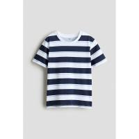 ราคา H M เสื้อยืดเด็กชายลายทางคอปกผ้าฝ้าย (126398970958)