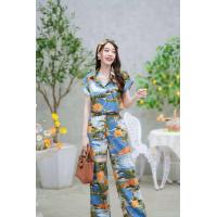 ราคา เสื้อเชิ้ตฮาวายแขนเบิ้ลซัมเมอร์ทะเล ติดกระดุมด้านหน้า กางเกงขายาว เอวยางยืดด้านหลัง (24276281604)