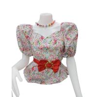 ราคา เสื้อย้อนยุคลายดอกแขนตุ๊กตาแขนสามส่วน เสื้อทองกวาวแขนตุ๊กตาแขนสามส่วน แถมฟรีเข็มขัดโบว์ตามภาพ (23838729498)